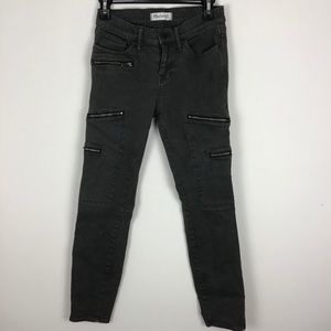 MADEWELL Denim Zipper Cargo Skinny Jeans 26